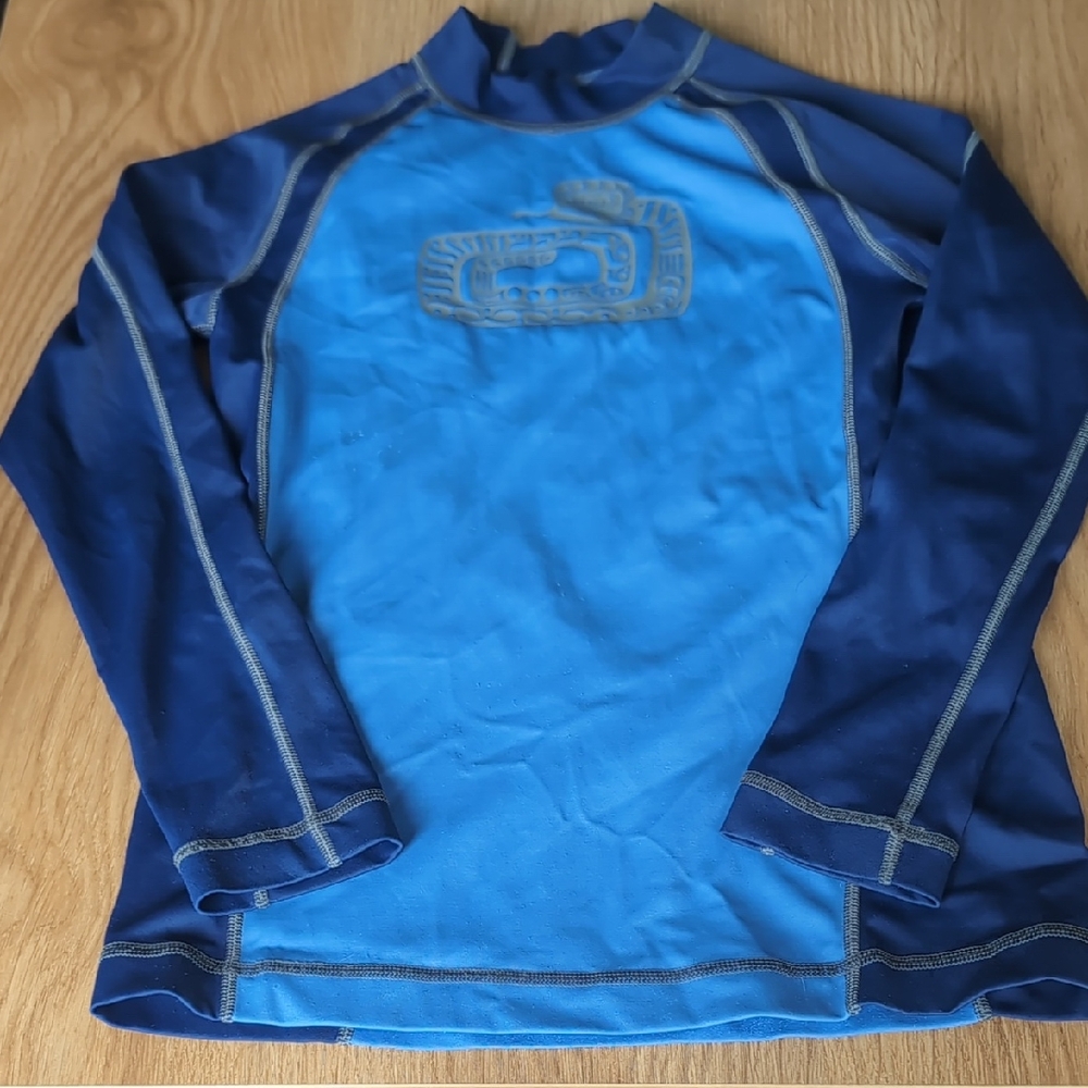 REI Blue Long Sleeve Rash Guard Kids S